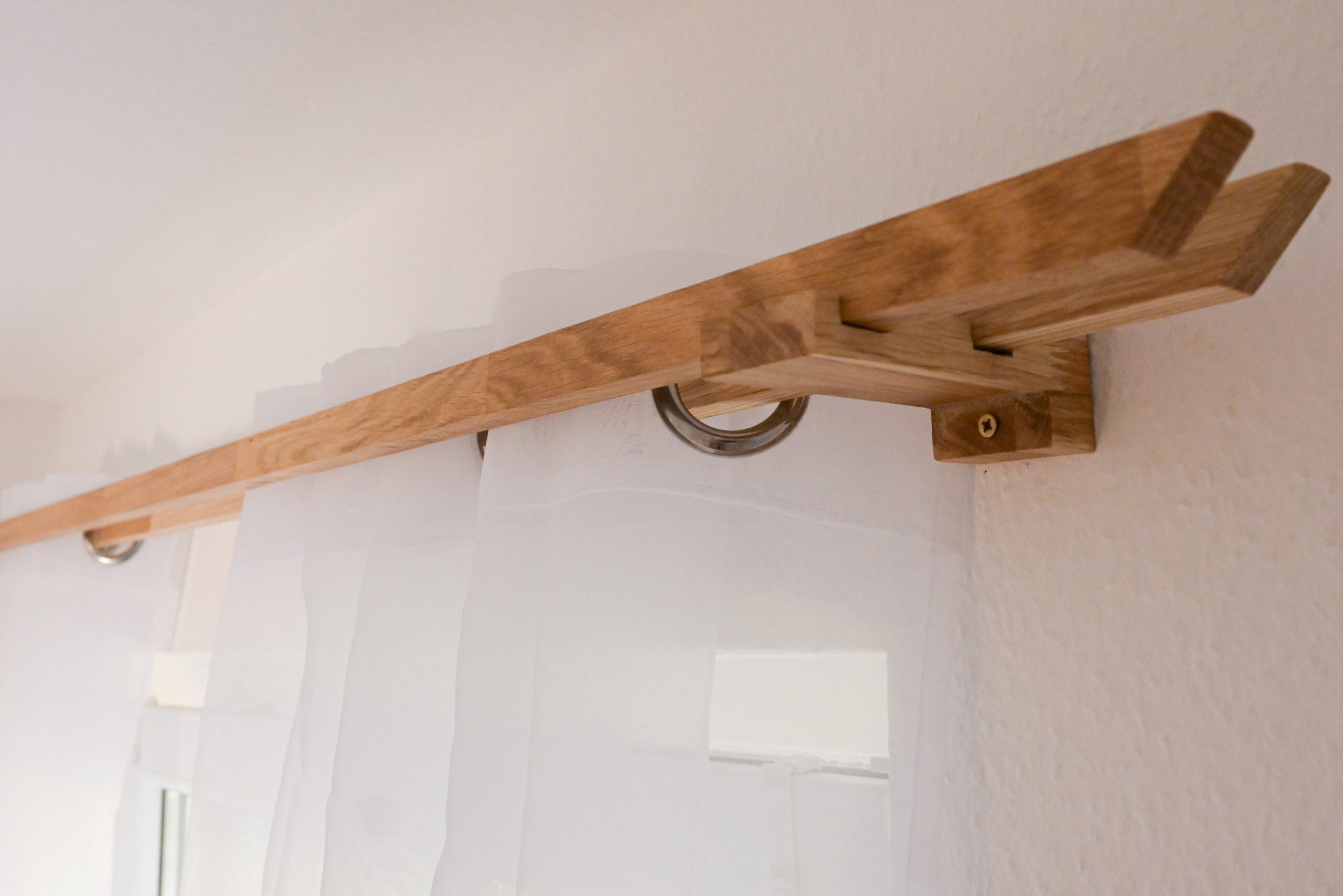 Doppel-Gardinenstange aus Holz | ab 200 cm – Bild 3